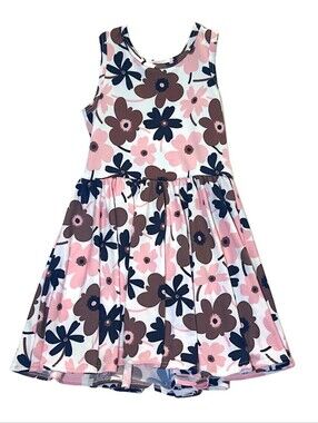 Dot Dot Smile Girls Dress Size 2T Blushing Bloom Pink Brown